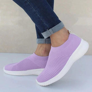 Women's knitting slip on sneakers best shoes for walking summer breathable sneakers