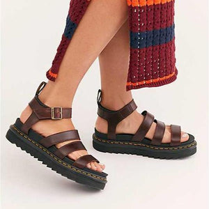 Women's peep toe platform rome gladiator sandals