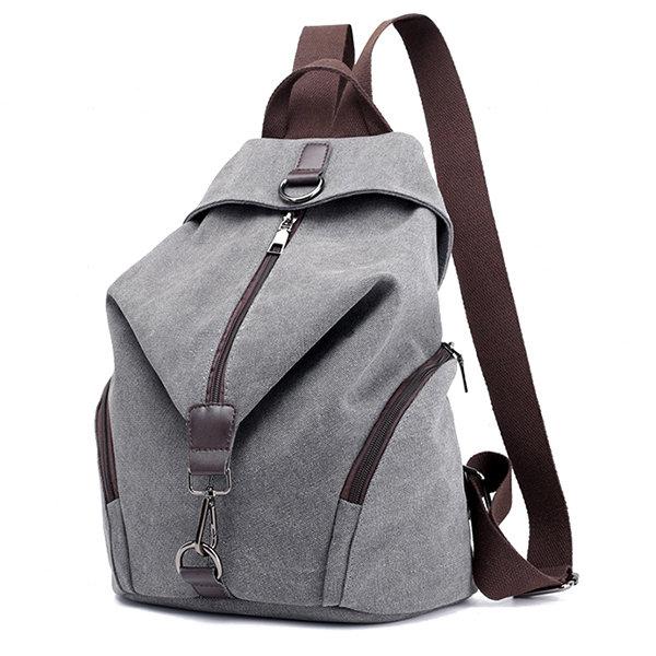 Casual Canvas Women Backpack Travel BackBag Large Capacity School Bag - Getcomfyshoes