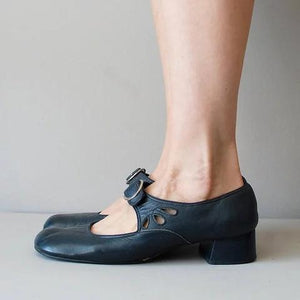 Vintage Mary Janes Shoes Summer Autumn Low Heel Women Loafers - fashionshoeshouse