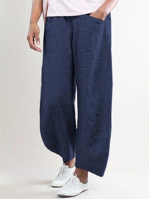 5XL Plus Size Wide Leg High Waisted Linen Pants - GetComfyShoes