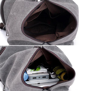 Casual Canvas Women Backpack Travel BackBag Large Capacity School Bag - Getcomfyshoes