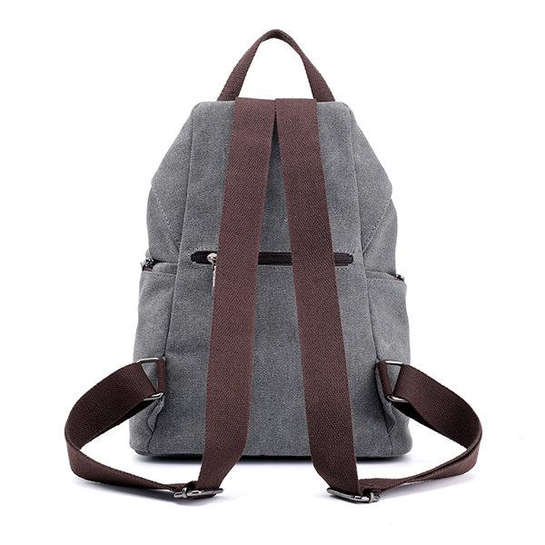 Casual Canvas Women Backpack Travel BackBag Large Capacity School Bag - Getcomfyshoes