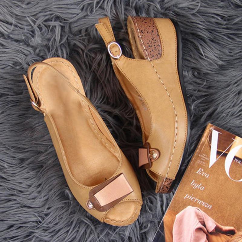 Women's Casual Wedge Heel Peep Toe Sandals