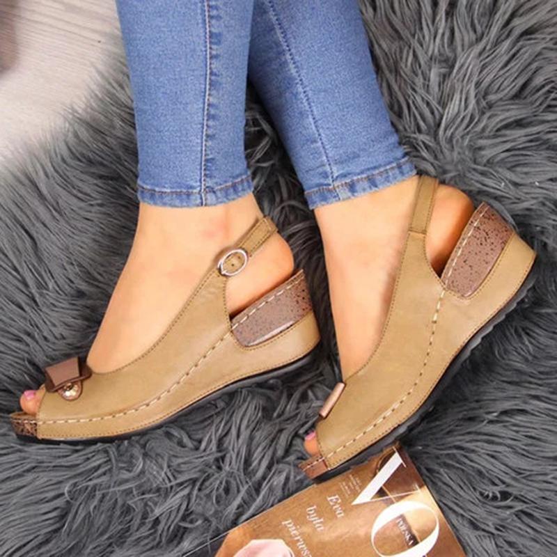 Women's Casual Wedge Heel Peep Toe Sandals