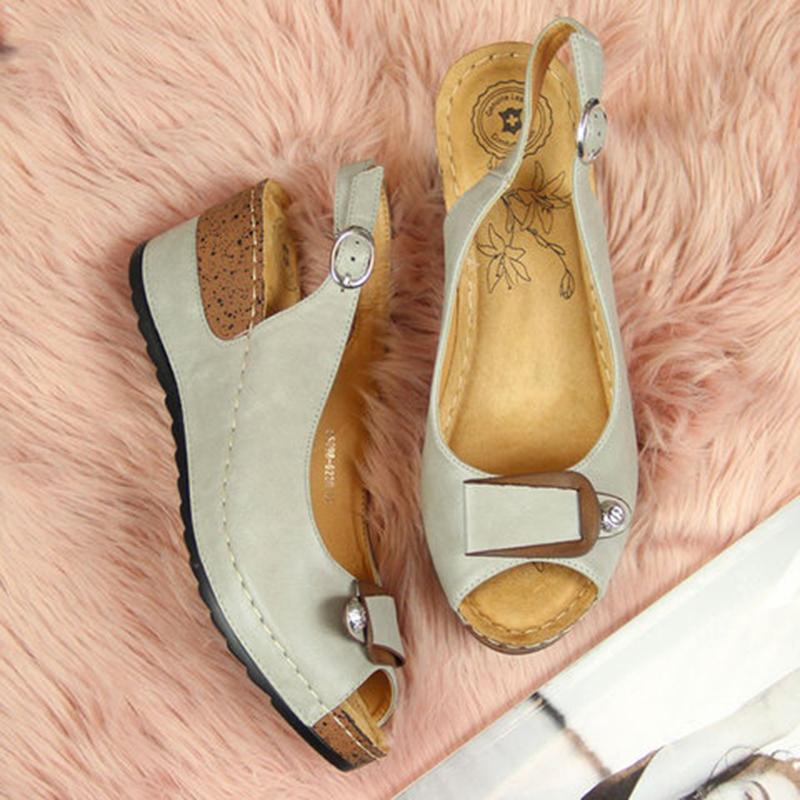 Women's Casual Wedge Heel Peep Toe Sandals