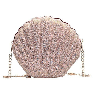 Cute Sequins Small Shell Bag Shoulder Handbags Phone Money Pouch Chain Crossbody Bags for Women - Getcomfyshoes
