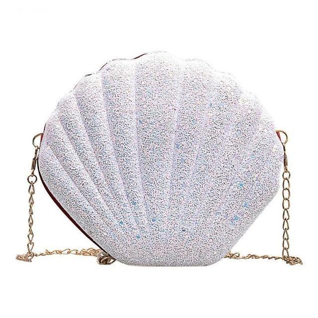 Cute Sequins Small Shell Bag Shoulder Handbags Phone Money Pouch Chain Crossbody Bags for Women - Getcomfyshoes