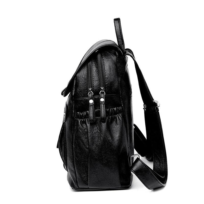 2018 Women Backpack high quality Leather  Fashion school Backpacks Female Feminine Casual Large Capacity Vintage Shoulder Bags - Getcomfyshoes