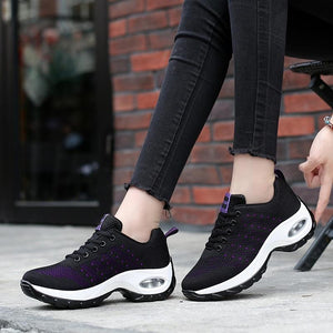 Women's air cushion mesh sneakers running shoes outdoor casual walking shoes