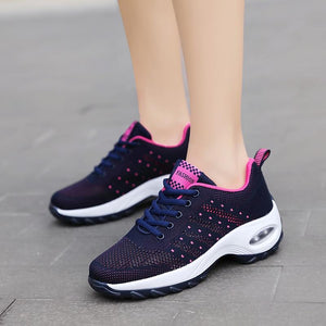 Women's air cushion mesh sneakers running shoes outdoor casual walking shoes