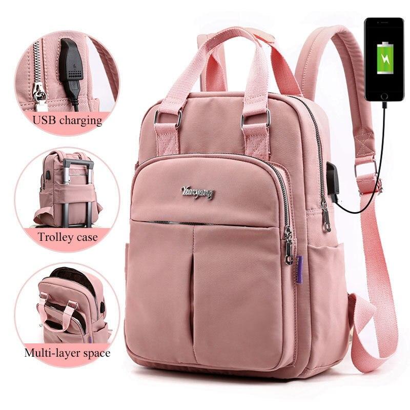 Laptop backpack for women 13.3inch waterproof USB charging backpack - Getcomfyshoes