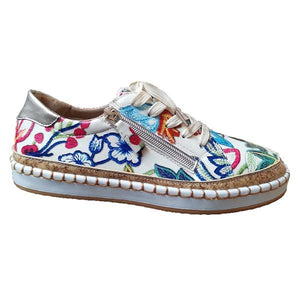 Women's fashion floral print sneakers summer platform sneakers casual shoes
