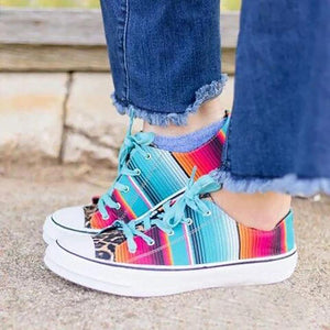 Women's colorful sneakers for summer fashion flat canvas sneakers