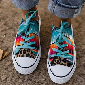 Women's colorful sneakers for summer fashion flat canvas sneakers