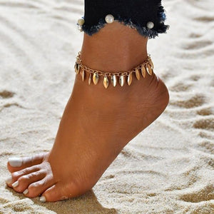 15 styles Bohemia Multilayer Beads Anklet Set Fashion Sequins Star Ankle Bracelets for Women Summer Beach Foot