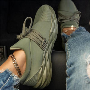 Fashion lace-up women sneakers comfy walking breathable summer running shoes