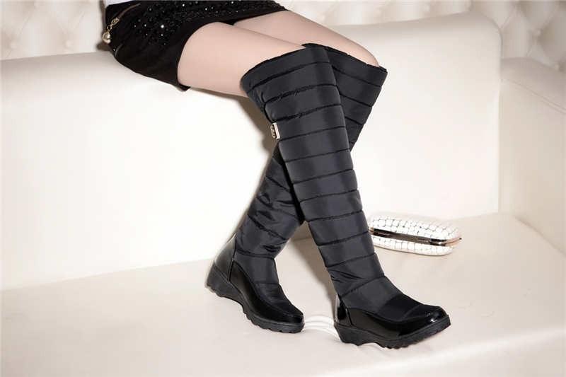 Waterproof Knee High Boots for Women Winter Faux Fur Shoes - GetComfyShoes