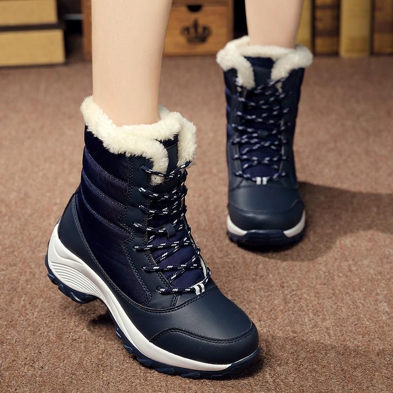 Non-slip waterproof winter ankle snow boots - GetComfyShoes