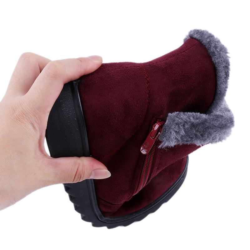 Winter Fur Ankle Boots for Women 3 Colors Non-slip Winter Warm Shoes - GetComfyShoes