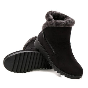 Winter Fur Ankle Boots for Women 3 Colors Non-slip Winter Warm Shoes - GetComfyShoes