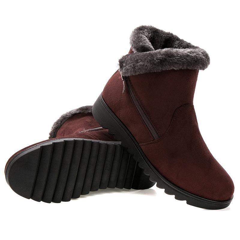 Winter Fur Ankle Boots for Women 3 Colors Non-slip Winter Warm Shoes - GetComfyShoes