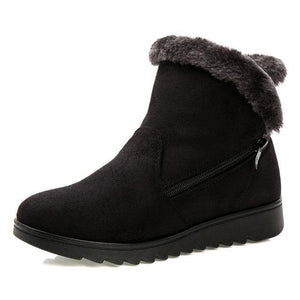 Winter Fur Ankle Boots for Women 3 Colors Non-slip Winter Warm Shoes - GetComfyShoes