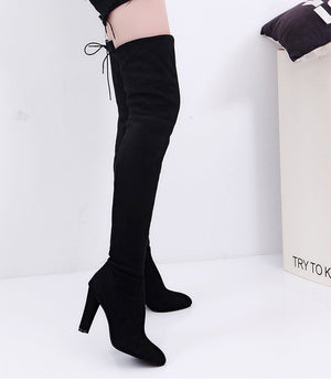 Slim Thigh High Boots for Women Slim Warm Shoes for Women - GetComfyShoes