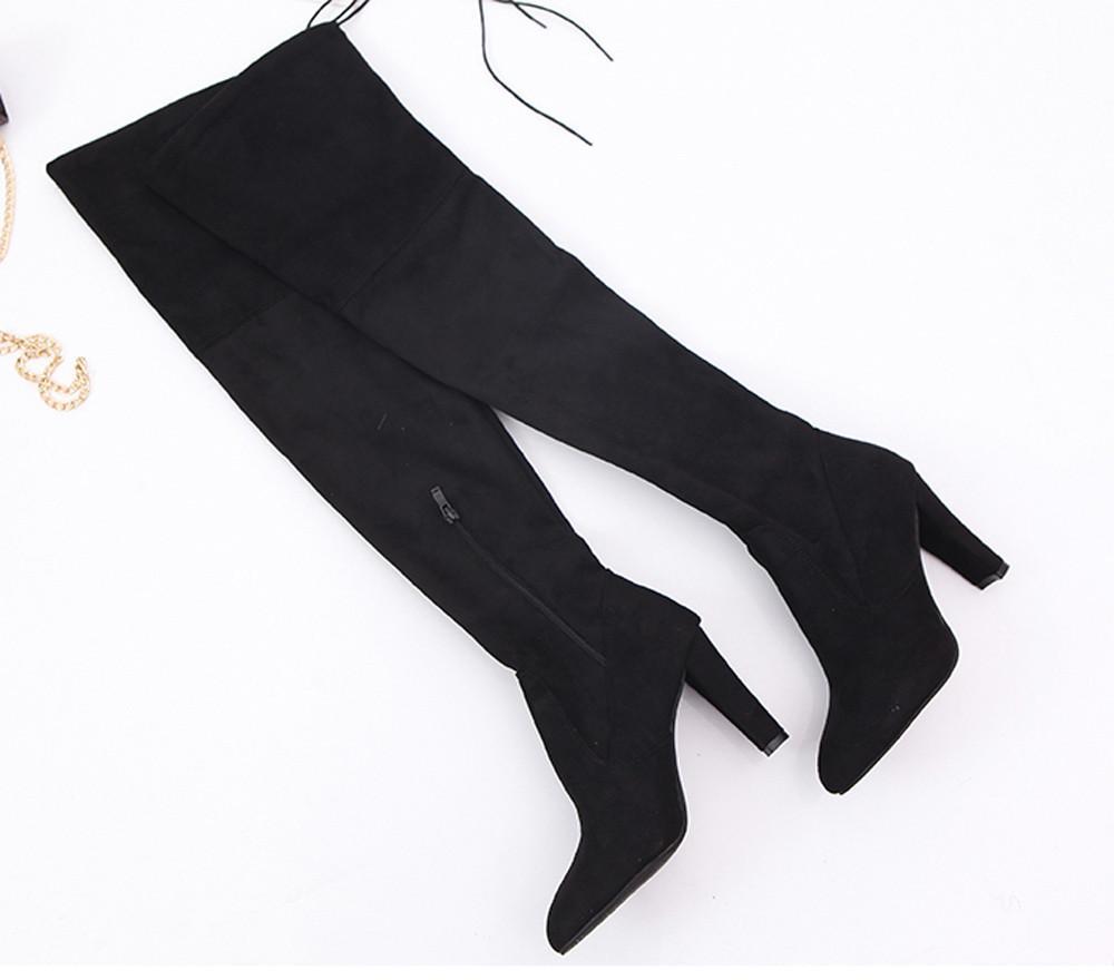 Slim Thigh High Boots for Women Slim Warm Shoes for Women - GetComfyShoes