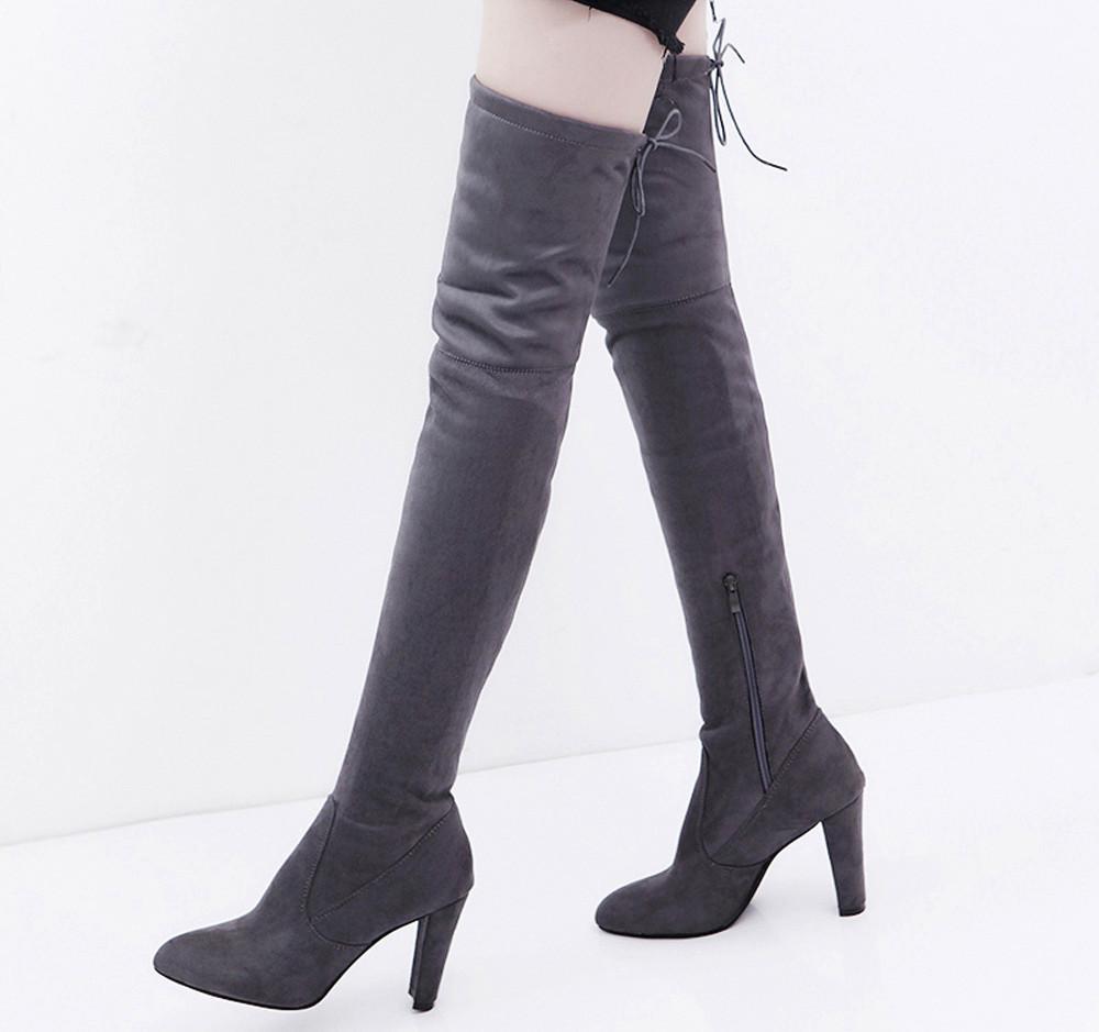 Slim Thigh High Boots for Women Slim Warm Shoes for Women - GetComfyShoes