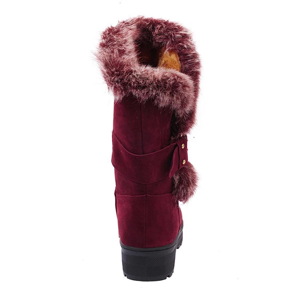 Warm Fur Boots for Women Slip-On Soft Snow Boots - GetComfyShoes