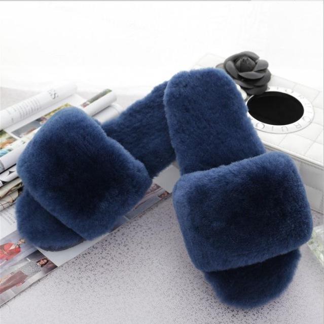 Winter Warm Fur Home Slippers for Women 11 Colors - GetComfyShoes