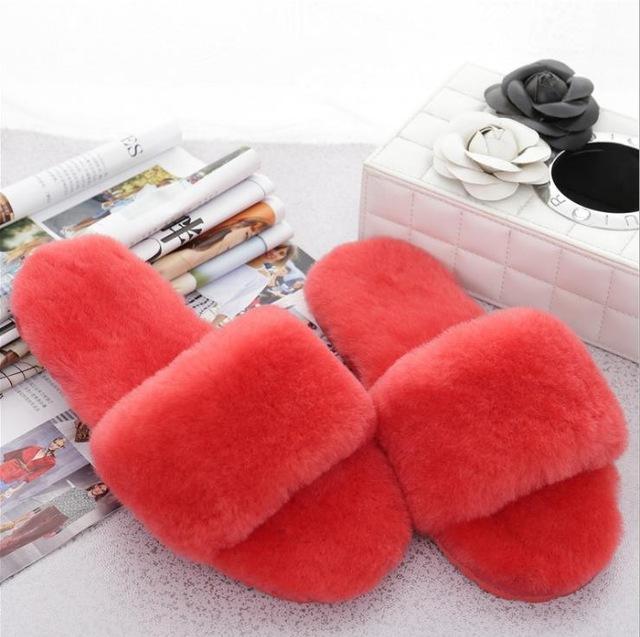 Winter Warm Fur Home Slippers for Women 11 Colors - GetComfyShoes