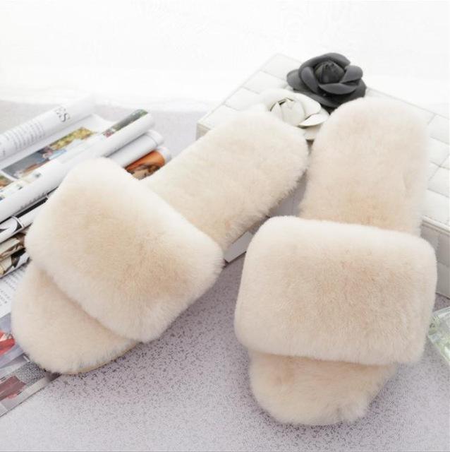 Winter Warm Fur Home Slippers for Women 11 Colors - GetComfyShoes