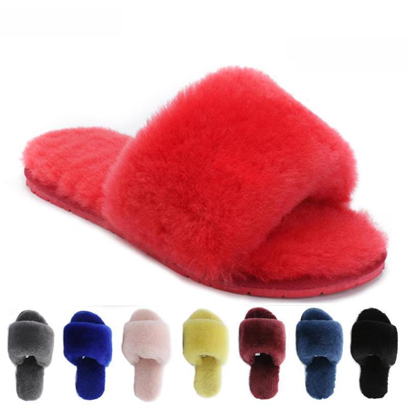 Winter Warm Fur Home Slippers for Women 11 Colors - GetComfyShoes