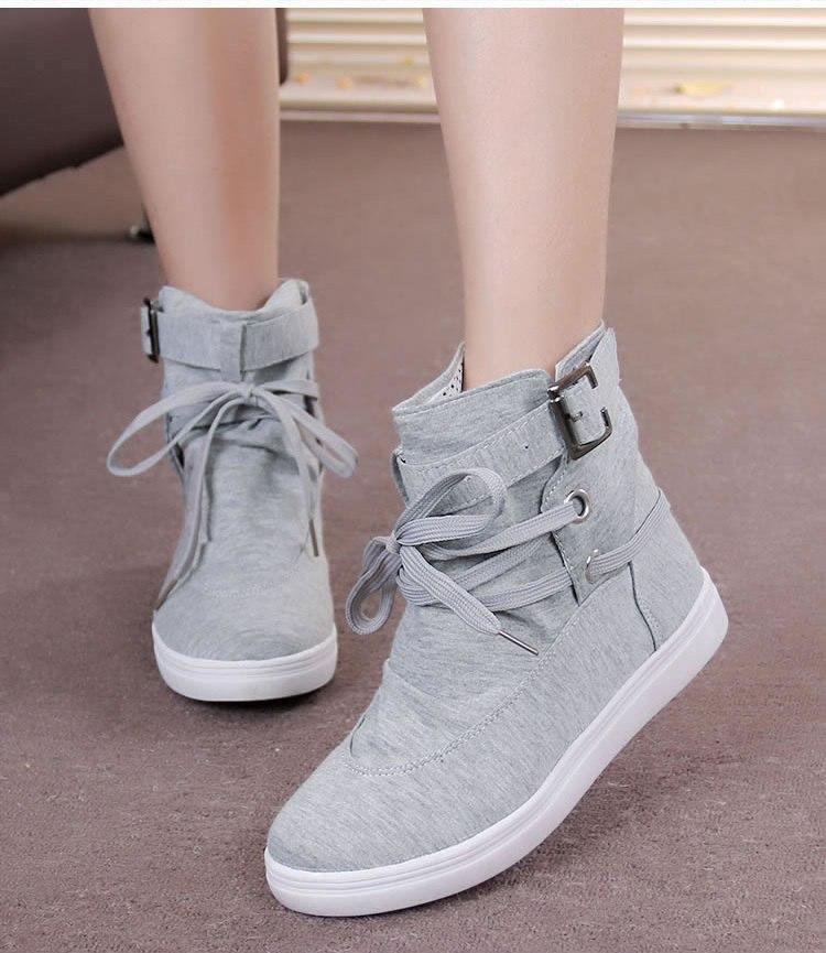 Round head lace up casual boots - GetComfyShoes