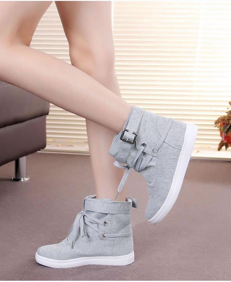 Round head lace up casual boots - GetComfyShoes