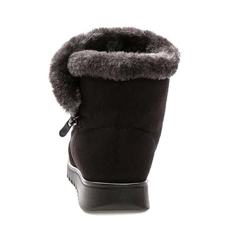 Winter warm slip-resistant platform snow boots