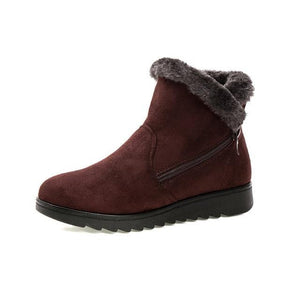 Winter warm slip-resistant platform snow boots