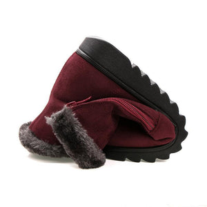 Winter warm slip-resistant platform snow boots