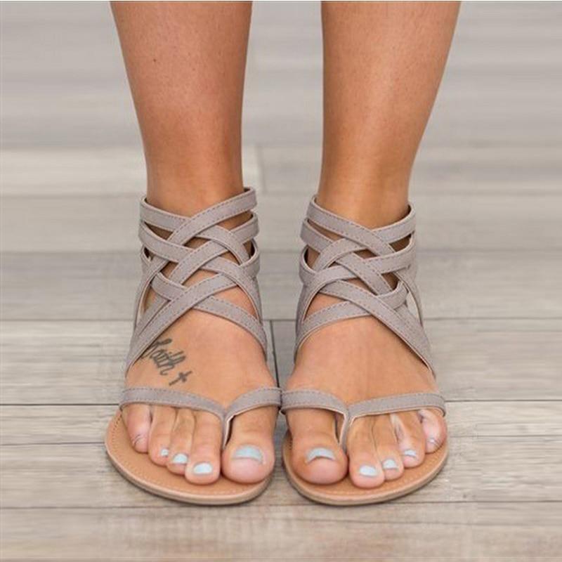 Rome Style Cross Tied Sandals