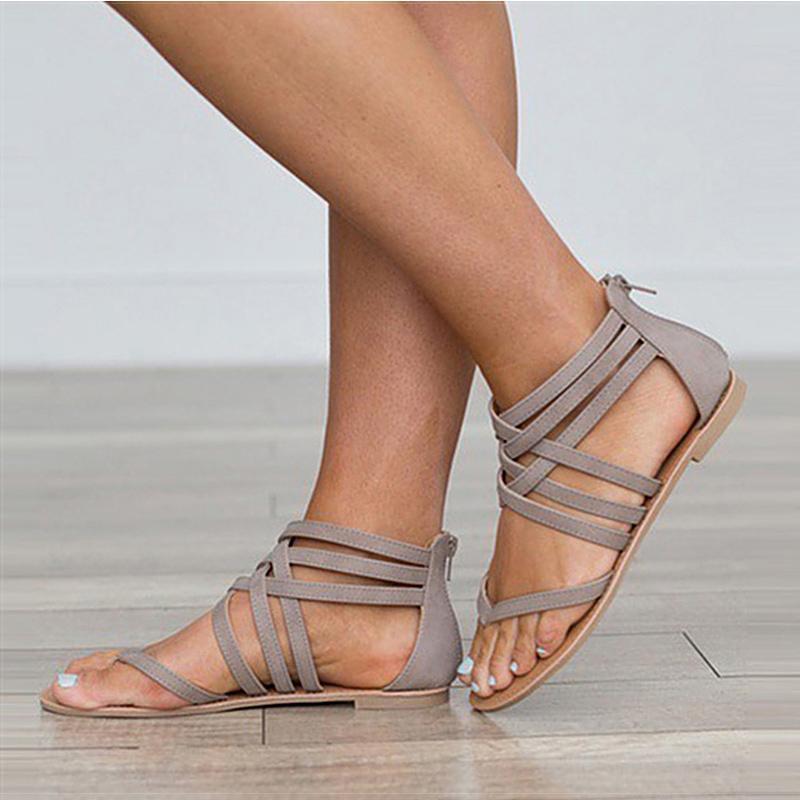 Rome Style Cross Tied Sandals