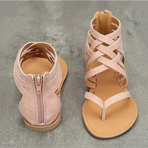 Rome Style Cross Tied Sandals