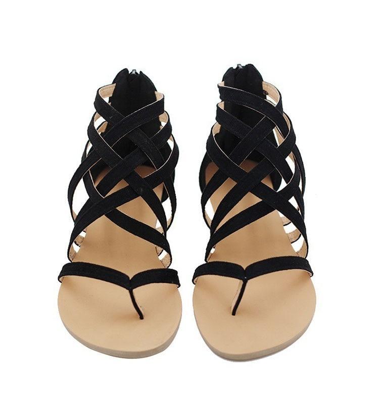 Rome Style Cross Tied Sandals