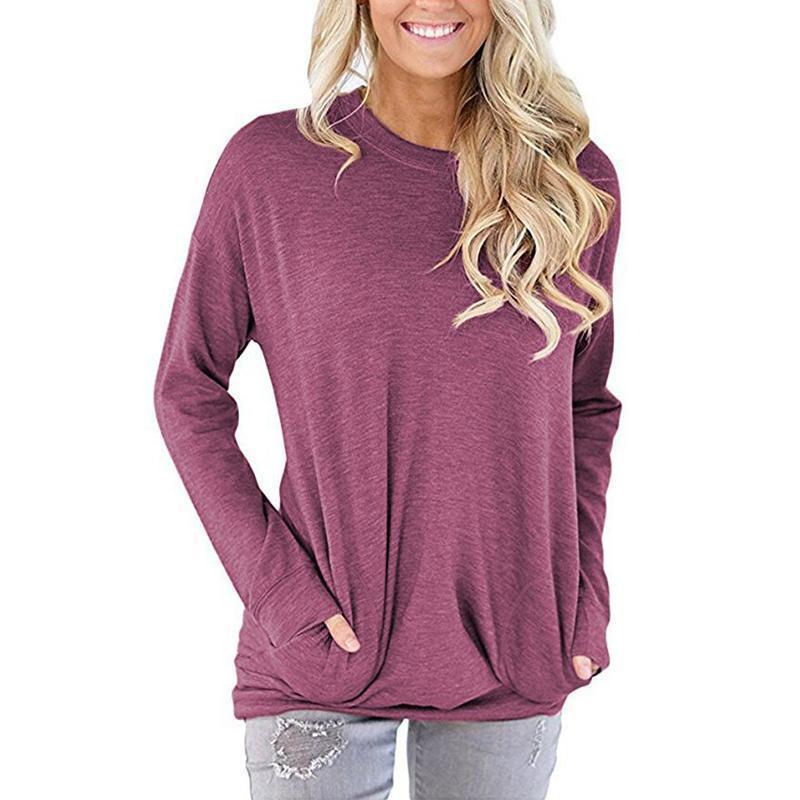 Casual Solid Batwing Tunic Tops - GetComfyShoes