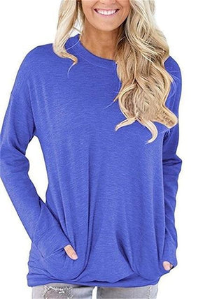 Casual Solid Batwing Tunic Tops - GetComfyShoes