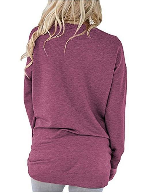 Casual Solid Batwing Tunic Tops - GetComfyShoes