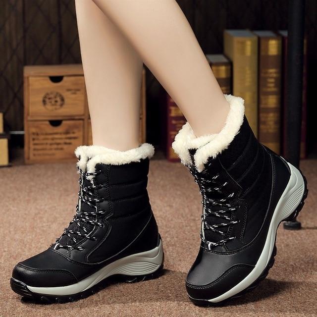 Non-slip waterproof winter ankle snow boots - GetComfyShoes