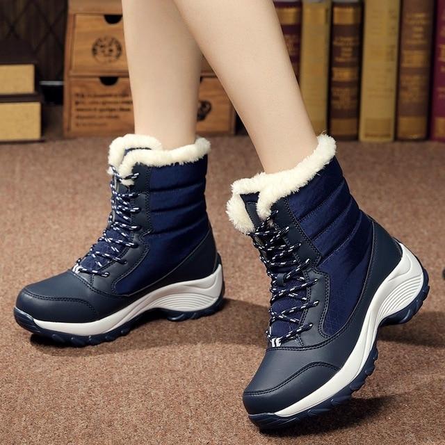 Non-slip waterproof winter ankle snow boots - GetComfyShoes