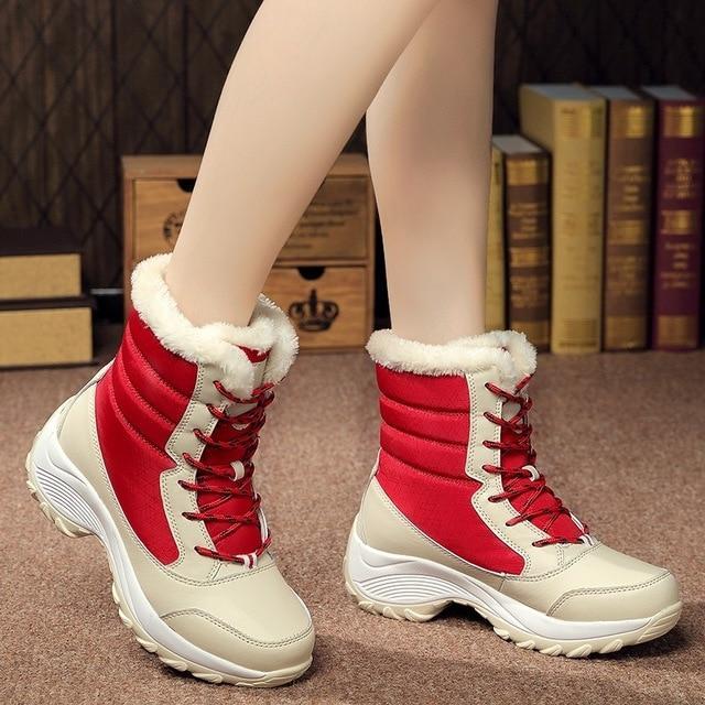 Non-slip waterproof winter ankle snow boots - GetComfyShoes